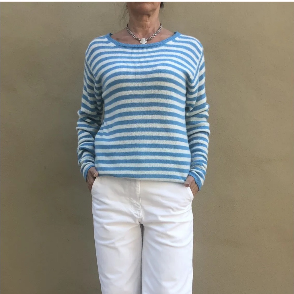 Majestic Filatures Cashmere Striped Sweater Size S\ M\ L Price Firm
